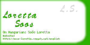 loretta soos business card